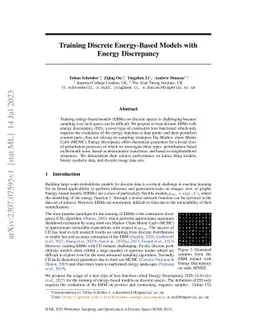 Training Discrete Energy-Based Models with Energy Discrepancy