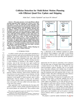 Collision Detection for Multi-Robot Motion Planning with Efficient
  Quad-Tree Update and Skipping