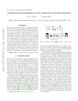 Generalizable Embeddings with Cross-batch Metric Learning