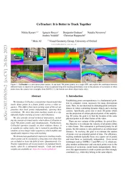 CoTracker: It is Better to Track Together