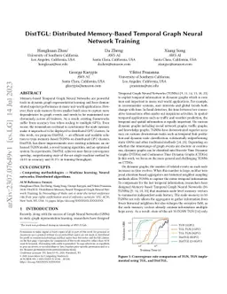 DistTGL: Distributed Memory-Based Temporal Graph Neural Network Training