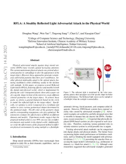 RFLA: A Stealthy Reflected Light Adversarial Attack in the Physical
  World