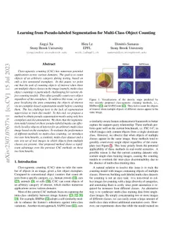 Learning from Pseudo-labeled Segmentation for Multi-Class Object
  Counting
