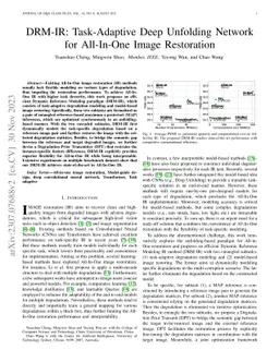 DRM-IR: Task-Adaptive Deep Unfolding Network for All-In-One Image
  Restoration
