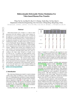 Bidirectionally Deformable Motion Modulation For Video-based Human Pose
  Transfer