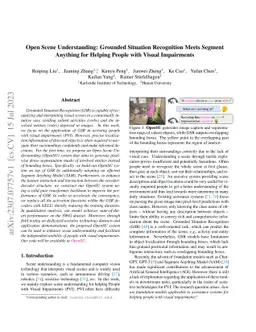 Open Scene Understanding: Grounded Situation Recognition Meets Segment
  Anything for Helping People with Visual Impairments