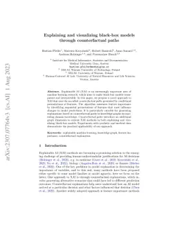 Explaining and visualizing black-box models through counterfactual paths