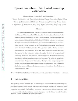 Byzantine-robust distributed one-step estimation