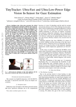 TinyTracker: Ultra-Fast and Ultra-Low-Power Edge Vision In-Sensor for
  Gaze Estimation