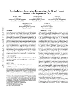 RegExplainer: Generating Explanations for Graph Neural Networks in
  Regression Task