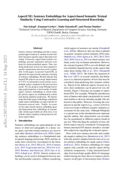 AspectCSE: Sentence Embeddings for Aspect-based Semantic Textual
  Similarity Using Contrastive Learning and Structured Knowledge