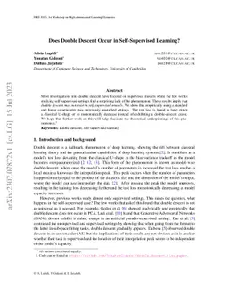 Does Double Descent Occur in Self-Supervised Learning?