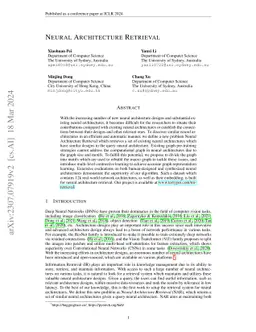 Neural Architecture Retrieval