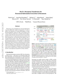 DocTr: Document Transformer for Structured Information Extraction in
  Documents