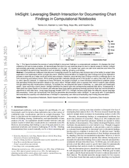 InkSight: Leveraging Sketch Interaction for Documenting Chart Findings
  in Computational Notebooks