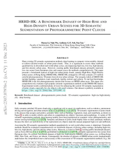 HRHD-HK: A benchmark dataset of high-rise and high-density urban scenes
  for 3D semantic segmentation of photogrammetric point clouds