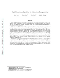 Beyond Classical Attention: Quantum Attention for Scalable Computation