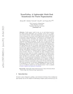 TransNuSeg: A Lightweight Multi-Task Transformer for Nuclei Segmentation