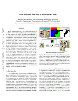 Dense Multitask Learning to Reconfigure Comics