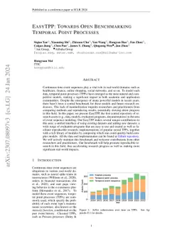 EasyTPP: Towards Open Benchmarking Temporal Point Processes