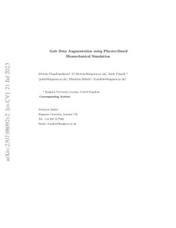 Gait Data Augmentation using Physics-Based Biomechanical Simulation