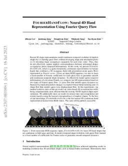 FourierHandFlow: Neural 4D Hand Representation Using Fourier Query Flow