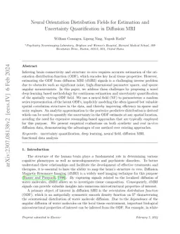 Neural Orientation Distribution Fields for Estimation and Uncertainty
  Quantification in Diffusion MRI