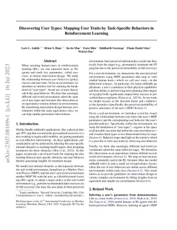 Discovering User Types: Mapping User Traits by Task-Specific Behaviors
  in Reinforcement Learning