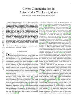 Covert Communication in Autoencoder Wireless Systems