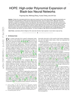 HOPE: High-order Polynomial Expansion of Black-box Neural Networks