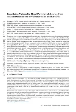 Identifying Vulnerable Third-Party Java Libraries from Textual
  Descriptions of Vulnerabilities and Libraries