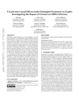 A Look into Causal Effects under Entangled Treatment in Graphs:
  Investigating the Impact of Contact on MRSA Infection