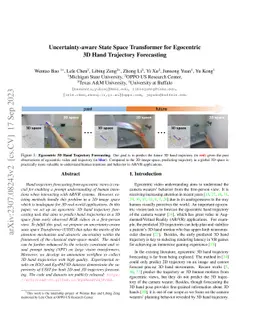 Uncertainty-aware State Space Transformer for Egocentric 3D Hand
  Trajectory Forecasting