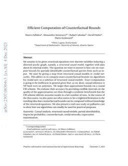 Efficient Computation of Counterfactual Bounds