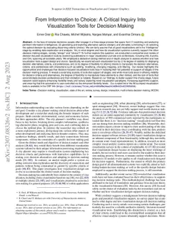 From Information to Choice: A Critical Inquiry Into Visualization Tools
  for Decision Making