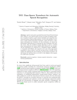TST: Time-Sparse Transducer for Automatic Speech Recognition