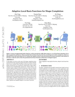 Adaptive Local Basis Functions for Shape Completion