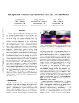 Self-supervised Monocular Depth Estimation: Let's Talk About The Weather