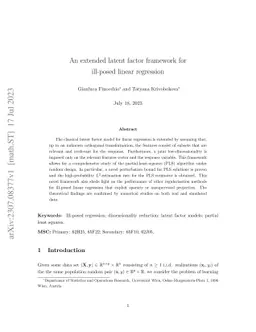 An extended latent factor framework for ill-posed linear regression