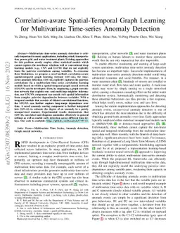 Correlation-aware Spatial-Temporal Graph Learning for Multivariate
  Time-series Anomaly Detection