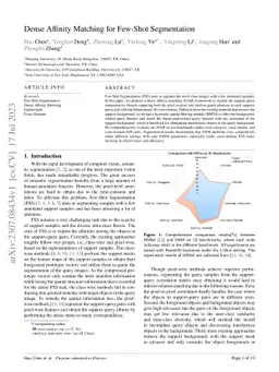 Dense Affinity Matching for Few-Shot Segmentation