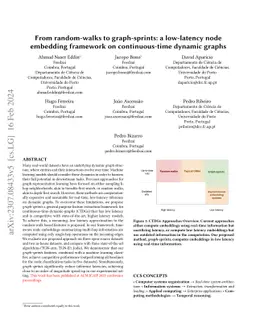 From random-walks to graph-sprints: a low-latency node embedding
  framework on continuous-time dynamic graphs