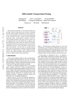 Differentiable Transportation Pruning