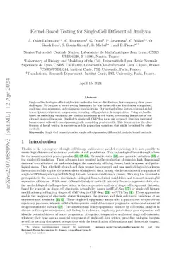 Kernel-Based Testing for Single-Cell Differential Analysis