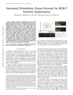 Variational Probabilistic Fusion Network for RGB-T Semantic Segmentation