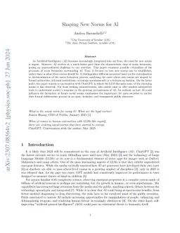 Shaping New Norms for AI