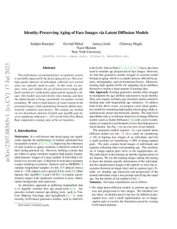 Identity-Preserving Aging of Face Images via Latent Diffusion Models