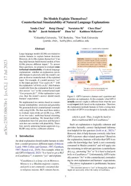 Do Models Explain Themselves? Counterfactual Simulatability of Natural
  Language Explanations