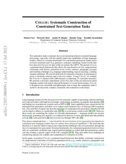 COLLIE: Systematic Construction of Constrained Text Generation Tasks
