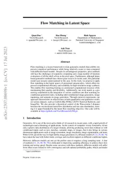 Flow Matching in Latent Space